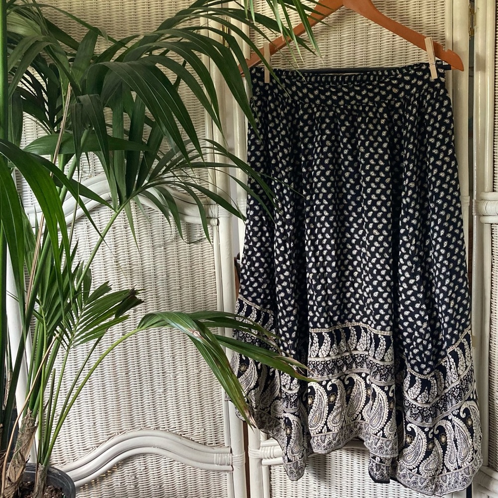 AE Paisley Boho MIDI Skirt